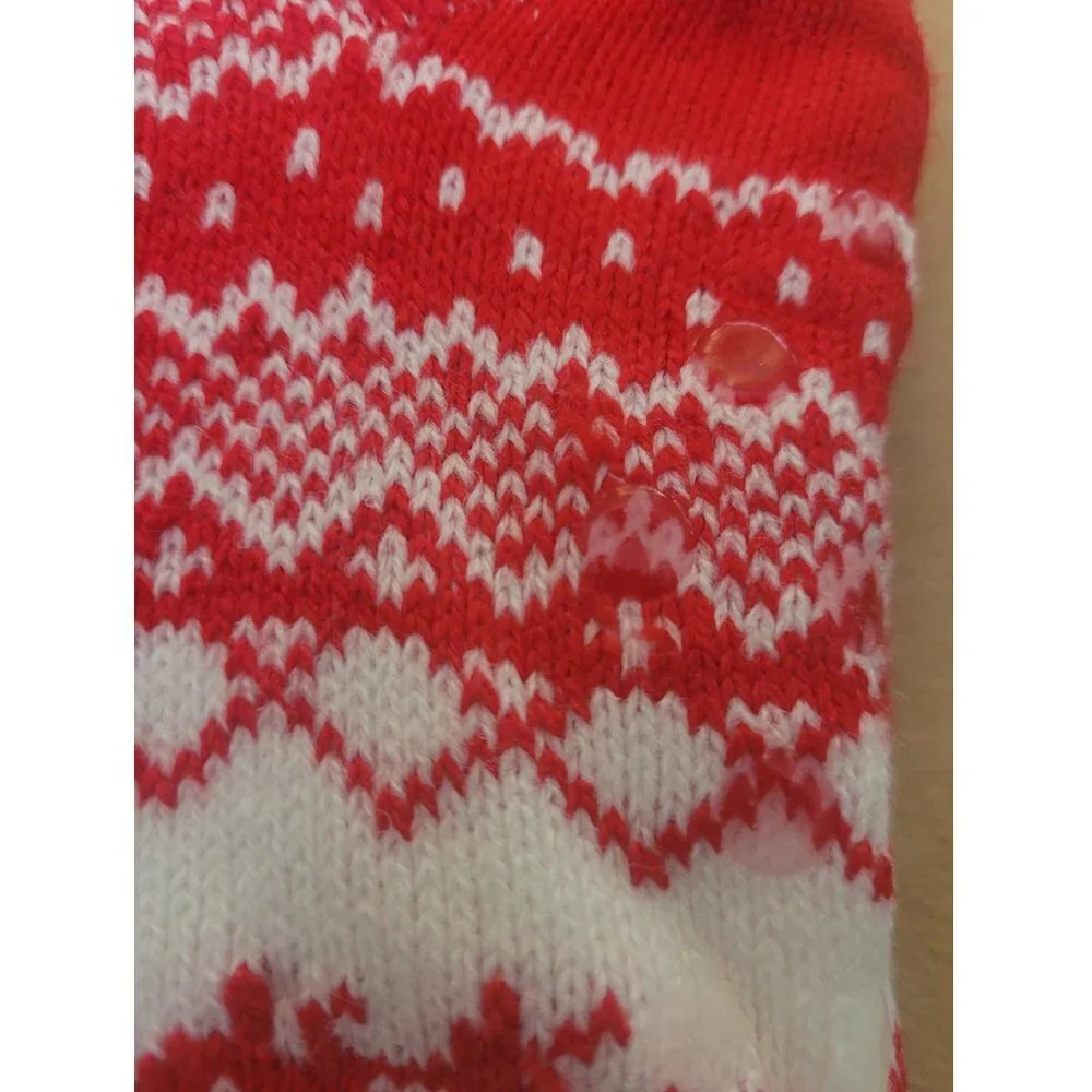 Women's Cotton Fuzzy Non Slip Patterned Socks, Bundle of 2 Pairs